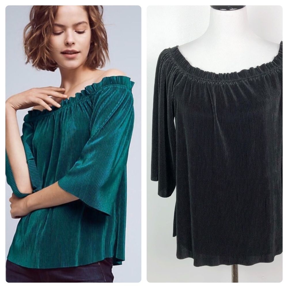 Anthropologie J.O.A Vacances Off Shoulder Top